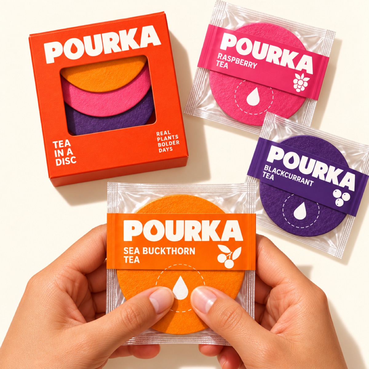 Саше POURKA облепиха в руках