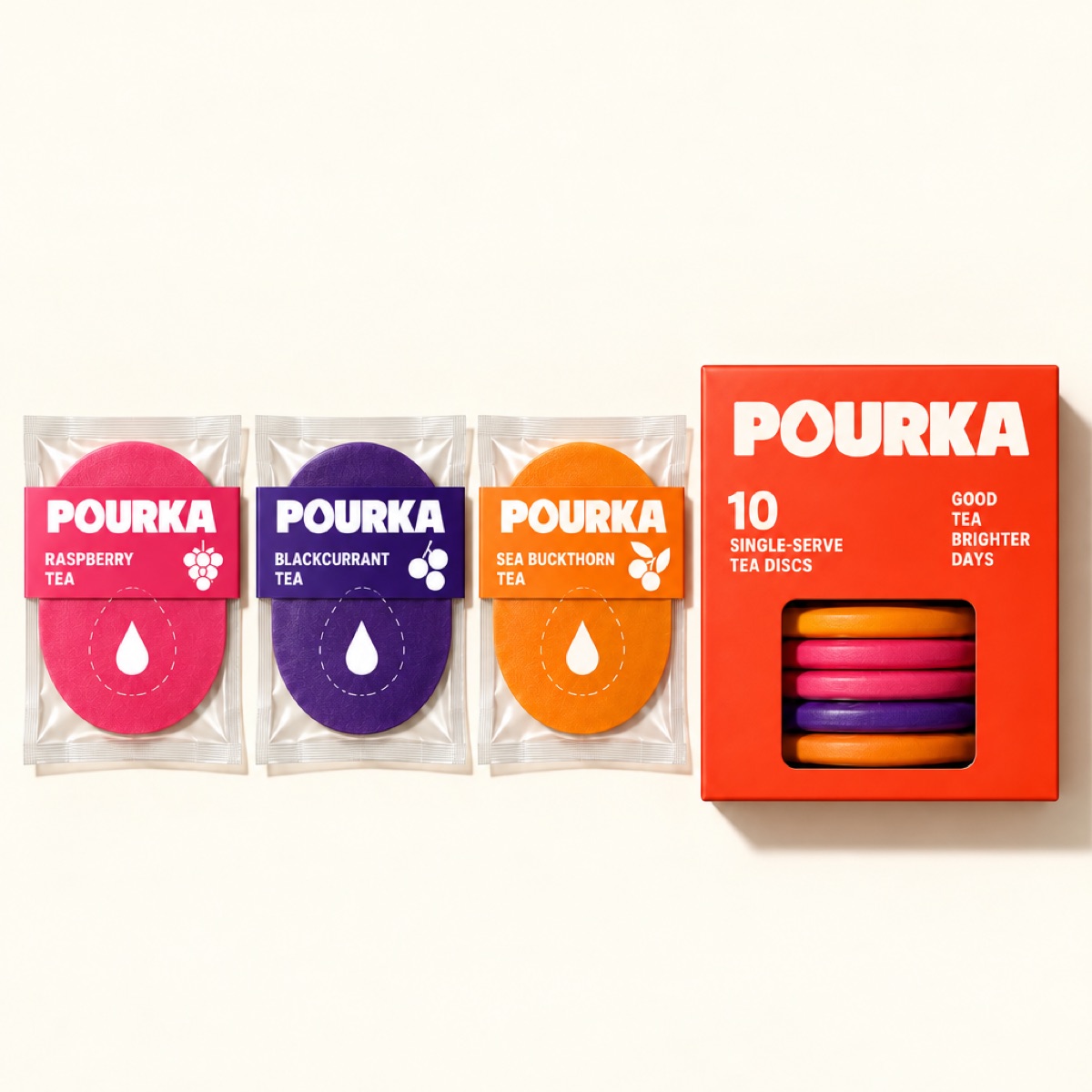 Три вкуса POURKA и коробка на 10 шайб